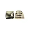 Conjunto de Dos Piezas de Gorro y Bufanda para Niños Ins Coreano Rayas Tejido Pulóver Gorro Otoño e Invierno 2023 Nuevo Conjunto de Bufanda