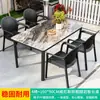 Mesas e Cadeiras de Exterior Pátio Jardim Lazer Villa Terraço de Ardósia ao Ar Livre Mesa de Jantar Loja de Chá com Leite Mesas e Cadeiras de Exterior
