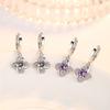 Pendientes lindos, joyería, pendientes sencillos para mujer, pendientes de plata, accesorios, hoja de la suerte, hierba, flor eterna, pendientes de idioma, estilo coreano