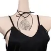 Moda Europeia e Americana Exagerada Colar Cruz Diamante Coroa Exagerado Gola Choker de Renda Puxar Doce e Cool Feminino