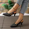 Sandalias de Tacón Fino con Punta Aguda Estilo Nuevo Primavera/Verano 2026 para Mujer, Zapatos de Tacón Alto Calados para Mujer, Comercio Transfronterizo