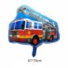 Globo de aluminio de coche de dibujos animados, carrito de tierra, tractor, coche de helados, globo de aluminio, venta al por mayor, decoración de globos