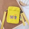 Bolsa para teléfono estilo caricatura japonesa linda para mujer, mini bolsa pequeña cruzada, versátil lona hombro vertical monedero clutch