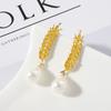 Pendientes elegantes con borlas y orejas de trigo con aguja de plata 925 para mujer, versión coreana 2022, nuevos pendientes elegantes personalizados a juego con celebridades de Internet.