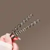 Exquisita Horquilla Coreana para Mujer, Pasador de Cristal con Acabado de Alta Gama, Pinza Lateral de Pedrería, Elegante Accesorio para el Cabello, Pinza para Flequillo, Par de Pinzas