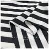 386 # Resumen de Costilla de Algodón de Imitación (1*1) Tela Rayada Teñida en Pozo 230g Camiseta de Capa Base Suspbottomer