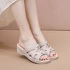 Pantuflas de Verano para Mamá al por Mayor Ropa para el Hogar Pantuflas Gruesas Pantuflas Suaves y Cómodas de PVC Zapatos para Mujer