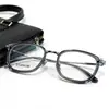 Óculos de Negócios Retrô Masculinos, Armações de Óculos Ultrafinas Linha Sobrancelha Preto Puro Estilo Samurai, Podem Ser Equipados com Lentes de Grau, Atacado 1608