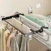Cabide de Roupa Retrátil para Cabeceira de Dormitório, Suporte de Armazenamento Doméstico para Pendurar, Cabide de Roupa sem Furos para Cabeceira de Beliche de Estudante