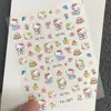 Lindos Pegatinas de Arte para Uñas de Dibujos Animados Gato Kt Repujadas Hellokitty Hello Kitty Manual DIY Pegatinas Decorativas para Uñas Ccd