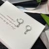ZHANG Zifeng con pendientes de aro lisos de gota de agua con circonita para mujer, simples, de alta gama, para agujero de oreja, hebilla de oreja, joyería de oreja de moda versátil