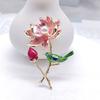 Broche Esmaltado de Lótus, Corsage de Flor de Nicho Elegante, Joia Pin Retrô Elegante, Atacado de Roupas para Mulheres