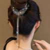 Horquilla con borlas y alas de ángel de súper hada para mujer, accesorio para el cabello con clip en la parte posterior, con agarre en la cabeza y bola, para recogido, tocado