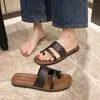 Venda Direta da Fábrica Novas Chinelas Planas Retrô Francesas para Mulheres Verão Uso Externo Estilo Coreano Moda Romana Sandálias de Praia para Mulheres