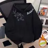 Sudadera con capucha floral estilo chino para hombre y mujer, nueva de otoño e invierno, corte holgado, estilo callejero, forrada de forro polar, sudadera para parejas