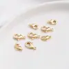 Atacado Fivela Banhada a Ouro 18K Acessórios para Joias Artesanais DIY Fivela de Conexão Corrente Extensora Fivela Cauda de Peixe Fivela Lagosta Mais Argola