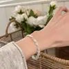 Moda Coreana Estilo Ins Pulsera de Calcedonia Blanca Pulsera para Mujer Nicho de Gama Alta Simple Versátil Estilo Mejor Amiga Nueva Joyería para Mano