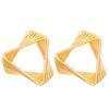 Aretes geométricos irregulares de personalidad simple europea y americana, aretes de línea retorcida de personalidad para mujer, aretes transfronterizos al por mayor
