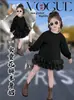 Vestido Suéter de Lã para Meninas, Novo Estilo Outono e Inverno, Estilo Coreano, Vestido de Pétalas Fashion para Bebê Menina para Usar por Cima