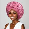 Amazon Explosiones Color Ding Cinta Sombrero Redondo Lazo Seda Imitación Belleza Cuidado del Cabello Sombrero de Ala Ancha Turbante para Mujer Gorro de Noche