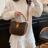 Bolso Cubo de Moda Estampado de Alta Gama para Mujer, Moda de Nicho, Cadena, Debajo del Brazo, Bolso Cruzado para Hombro Versátil