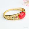 Pulsera de Ágata Roja de Guan Yu Pulsera de Calcedonia Verde Imperial Joyería para Mujer Vintage Fábrica Venta al por Mayor Dropshipping S4021904