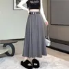 Nuevo Estilo Casual Otoño/Invierno 2026 Traje Falda Plisada de Cintura Alta para Mujer, Falda Versátil de Línea A Adelgazante A13515