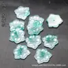 Flor Flutuante Azul Jade Violeta Flor de Cinco Pétalas com um Buraco Central Acessórios para Pulseira Colar Brinco DIY