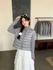Chaqueta de algodón de punto con cuello alto y patchwork de moda para mujer, estilo corto, nueva colección de invierno 2026, abrigo ligero de algodón para figuras petite, moderno