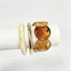Conjunto de três peças de pulseira de resina com gradiente vintage transfronteiriça, acessórios de joalheria de pulseira decorativa versáteis, modernos e únicos