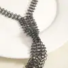 Para Mismo Estilo Diseño Personalizado Corbata Aleación Rombo de Doble Capa Collar Cruzado Transfronterizo Europeo y Americano Bohemio Juego de Collares
