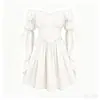 Novo vestido de corte medieval transfronteiriço para mulheres, vestido vintage, fantasia de vestido longo para performance de palco europeia e americana