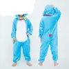 Pijama de Franela con Dibujos de Animales Gemelos al por Mayor de Fábrica para Niños y Adultos Unicornio Dinosaurio Pegaso Engrosado Bata de Noche
