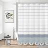 Cortina de ducha de baño sencilla, impermeable, gruesa, estilo europeo, con borlas geométricas, nueva línea de Amazon