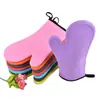 Nueve guantes de silicona a cuadros para proteger del calor, guantes de silicona de cinco dedos, utensilios de cocina, del hogar