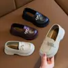 Zapatos de vestir sencillos para niña, zapatos sencillos pequeños para niño, zapatos escolares de suela blanda para actuación, zapatos sencillos de estilo británico, zapatos de vestir para niño, zapatos de piel para niña