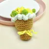 Ramos de Flores Tejidas a Mano de Hilo Terminados Día del Maestro Día de la Madre Día de San Valentín Regalos de Año Nuevo Llaveros Al Por Mayor
