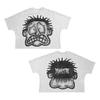 Camiseta Oversize de Manga Corta Estampado Plano de Personaje de Dibujos Animados Gótico Harajuku para Hombres y Mujeres, Top de Algodón Puro Hip-Hop Venta al por Mayor