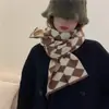 Lenço pequeno estilo ins coreano para meninas, lã tricotada para outono e inverno, aquecedor de pescoço versátil estilo coreano para estudantes, em estoque