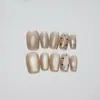Manicure Gato Olho Bolinhas Onda Café Leitoso, Suave e Iluminadora, Unhas Curtas Descartáveis Usáveis Venda por Atacado