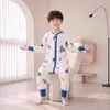Saco de dormir para bebé de algodón puro con cremallera y piernas separadas para otoño, primavera y otoño, manta anti-patadas de manga larga para niños, mono de piernas separadas