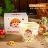 Caneca de Cerâmica Chibi Maruko-Chan para Uso Doméstico, Caneca de Café de Desenho Animado Fofa, Xícara de Café da Manhã para Leite, Xícara para Casal, Personalizável