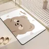 Alfombrilla de Piso para Baño Entrada de Inodoro Absorbente de Agua Antideslizante Estera para Pies Tierra de Diatomeas Baño Lavabo Secado Rápido Alfombrilla de Baño