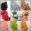 50 Cuentas de Color Sólido 1-22 Colores 8mm Empaque Acrílico Cuentas Sueltas Joyería DIY Hecho a Mano Collar Pulsera con Cuentas Cuentas