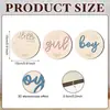 Venta al por mayor del fabricante Letrero de anuncio de hito para bebé de madera Hola Mundo Nacimiento de recién nacido Placa conmemorativa de madera
