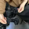 Pinza de Plátano con Lazo de Satén Estilo Coreano para Mujer, Pinza Vertical para Cola de Caballo Alta, Pasador Elegante, Accesorio para el Cabello para Realzar el Volumen, Pinza de Tiburón
