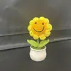 Adornos y Regalos, Plantas Verdes Simuladas Tejidas a Mano, Girasoles de Hilo, Ganando el Primer Premio en la Temporada de Graduación, Plantas de Girasol en Maceta