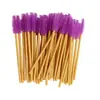 Herramientas Desechables para Extensiones de Pestañas Varilla Dorada Cepillo para Pestañas Cepillo para Cejas Peine para Pestañas Cepillo para Máscara de Pestañas Cepillo Espiral Herramientas para Pestañas