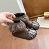 Botines Cortos Forrados de Felpa para Niñas 2026 Nuevo Estilo de Invierno Botas Pequeñas de Cuero Elegantes Botas de Princesa Botas Martin con Lazo para Niña