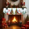 Nova decoração de cachecol de lareira de Natal transfronteiriça, arranjo de festa em vinil, decoração de feriado, toalha de mesa de floco de neve